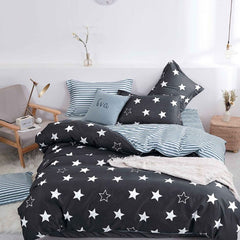 Lenjerie de Pat Bumbac Satinat – Set 4 Piese, Moale, Eleganta și Confortabila | 1022-SI