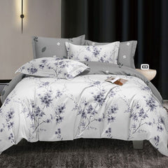 Lenjerie de Pat Bumbac Satinat – Set 4 Piese, Moale, Eleganta și Confortabila | 1034-SI