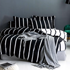 Lenjerie de Pat Bumbac Satinat – Set 4 Piese, Moale, Eleganta și Confortabila | 1058-SI