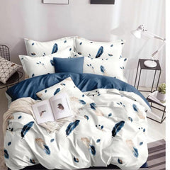 Lenjerie de Pat Bumbac Satinat – Set 4 Piese, Moale, Eleganta și Confortabila | 1049-SI