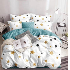 Lenjerie de Pat Bumbac Satinat – Set 4 Piese, Moale, Eleganta și Confortabila | 1050-SI