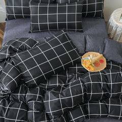 Lenjerie de pat din bumbac satinat 4 piese cu elastic – rafinament si confort in dormitorul tau | COD 0274-SI