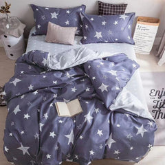 Lenjerie de Pat Bumbac Satinat – Set 4 Piese, Moale, Eleganta și Confortabila | 1062-SI
