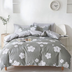 Lenjerie de Pat Bumbac Satinat – Set 4 Piese, Moale, Eleganta și Confortabila | 1063-SI