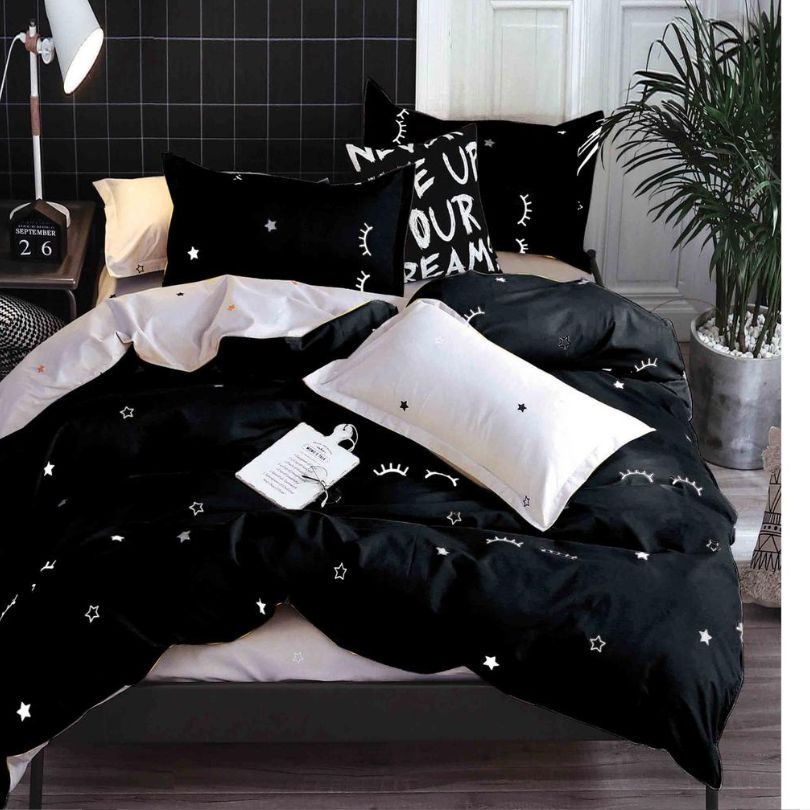 Lenjerie de Pat Bumbac Satinat – Set 4 Piese, Moale, Eleganta și Confortabila | 1052-SI