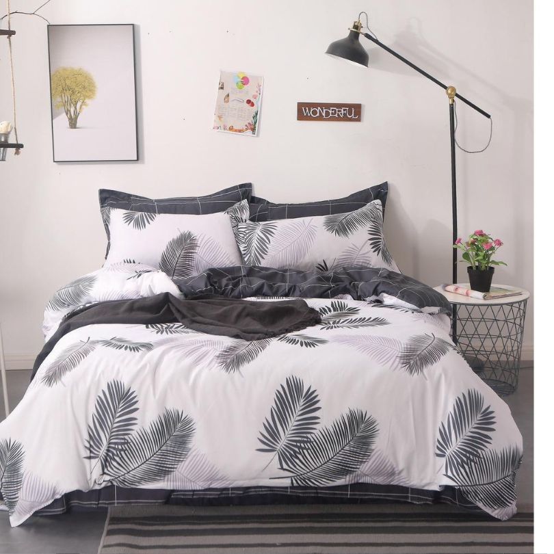 Lenjerie de Pat Bumbac Satinat – Set 4 Piese, Moale, Eleganta și Confortabila | 1056-SI