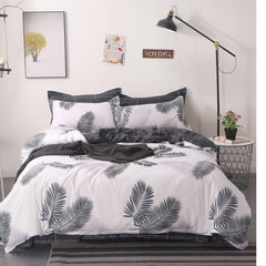 Lenjerie de Pat Bumbac Satinat – Set 4 Piese, Moale, Eleganta și Confortabila | 1056-SI
