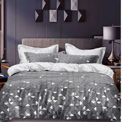 Lenjerie de Pat Bumbac Satinat – Set 4 Piese, Moale, Eleganta și Confortabila | 1057-SI