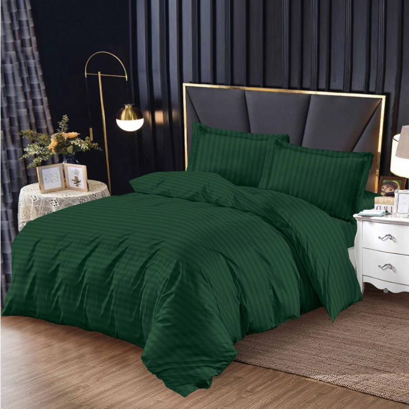 Lenjerie de pat damasc cu elastic pentru o persoană – Set 4 piese | COD 2169-SI