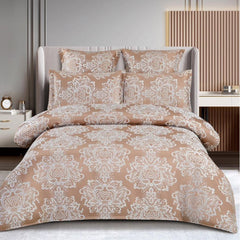 Lenjerie de Pat Jacquard cu Elastic – Set 6 Piese | Eleganta, Calitate si Fixare Perfecta | COD 0364-SI
