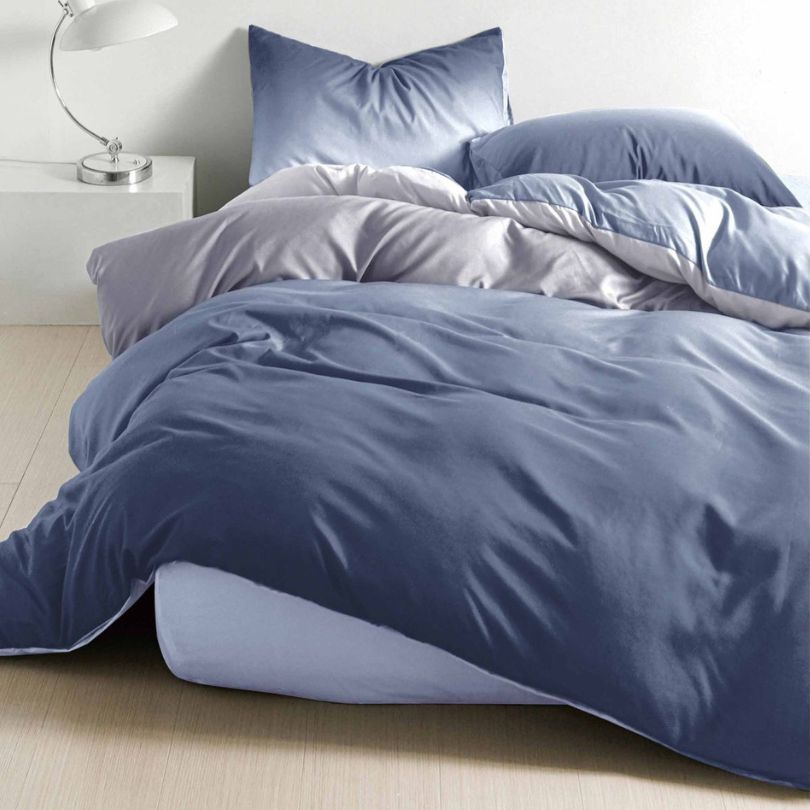 Lenjerie de pat din bumbac satinat 4 piese cu elastic – rafinament si confort in dormitorul tau | COD 0297-SI