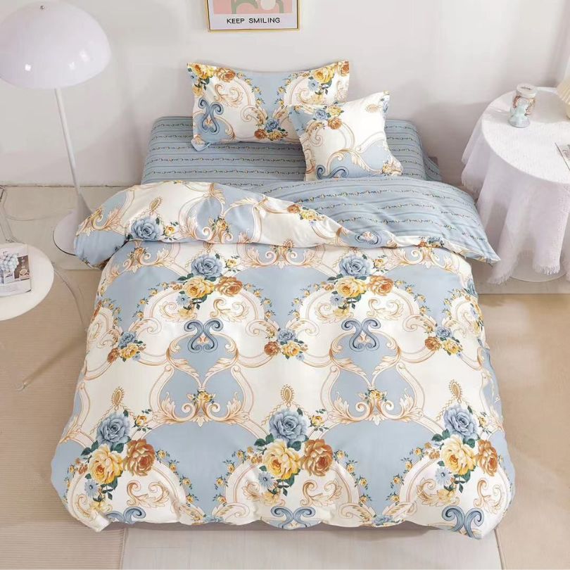 Lenjerie de Pat 1 Persoana Finet 4 Piese – Set Moale și Calduros pentru Confort Maxim, COD: 2103-SI