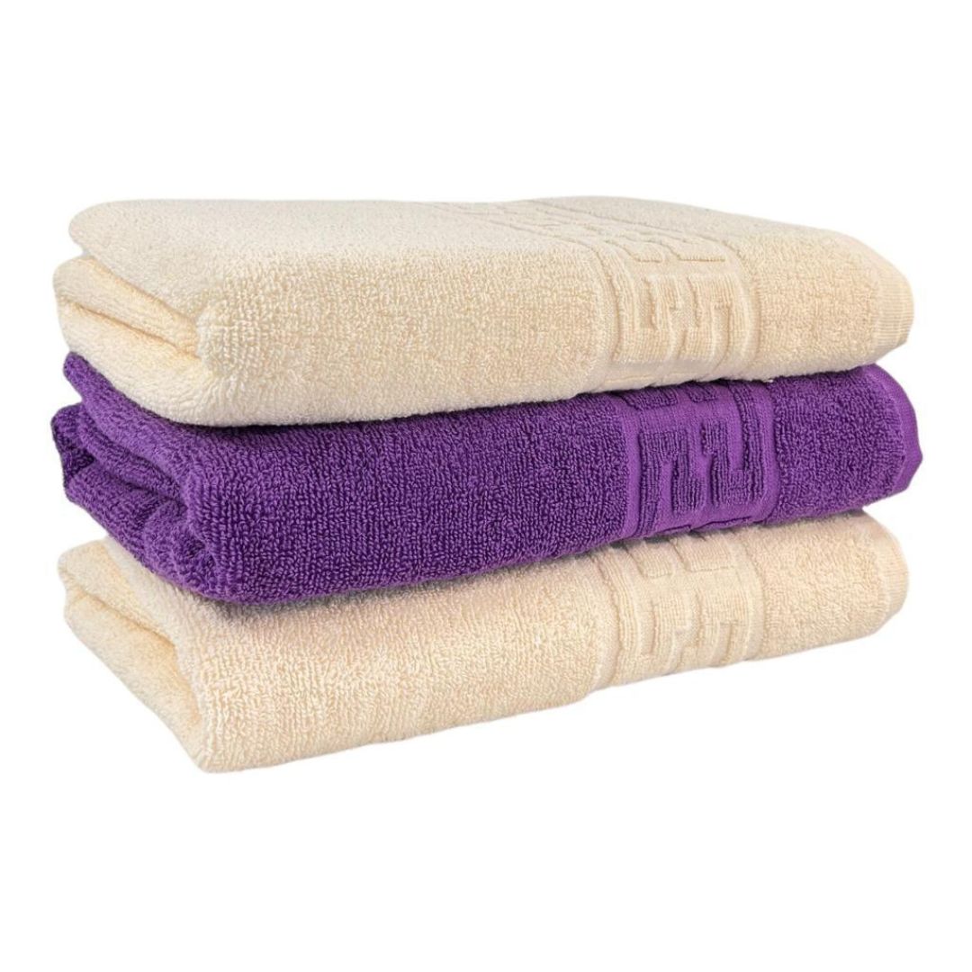 Set 3 Prosoape Baie , Bumbac 100%, 500g/m², Greek