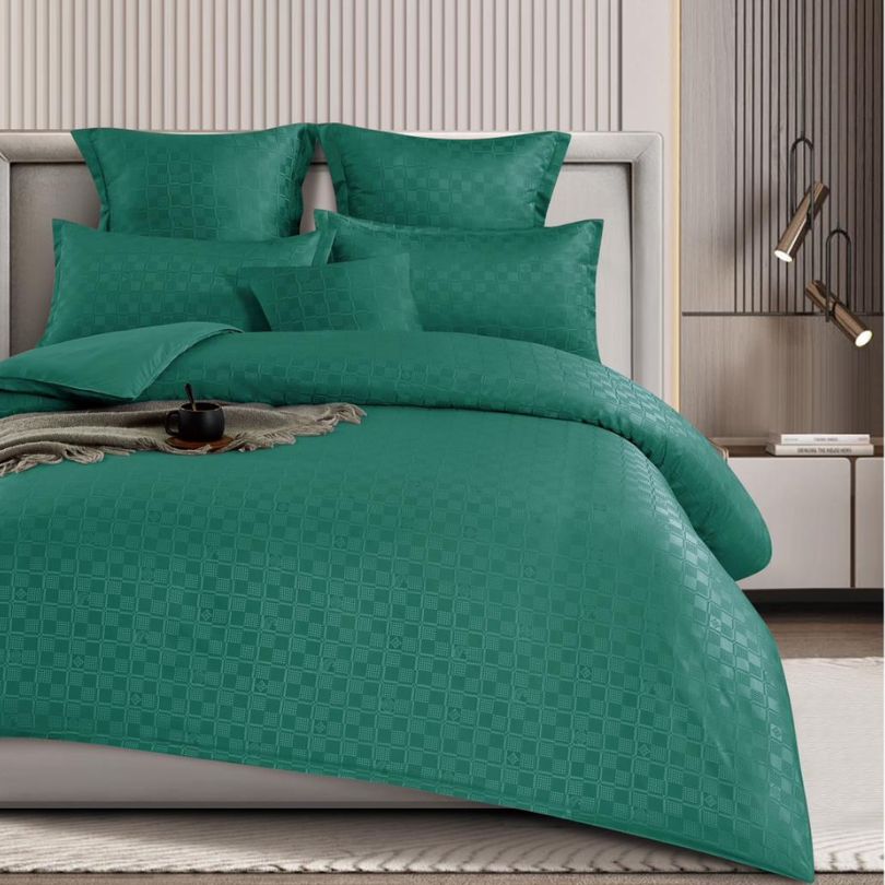 Lenjerie de Pat Bumbac Finet de Lux cu Elastic – Set 6 Piese | Confort, Stil si Fixare Perfecta | COD 0373-SI