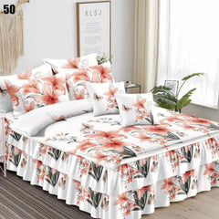 Lenjerie de pat bumbac finet cu volanas – 6 piese | 0287-SE