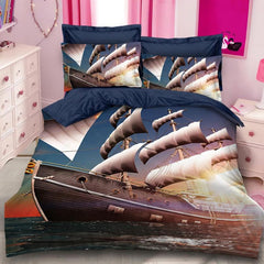 Lenjerie de Pat Bumbac Finet 6 Piese – Confort Premium și Design Modern 3D | COD 2070-SI
