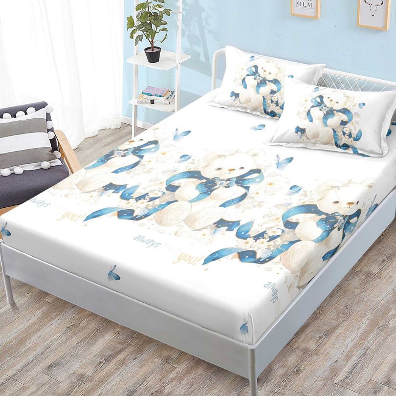 Husa de Pat cu Elastic 3 Piese Finet – Confort și Eleganță în Dormitor , COD: 2001-SI