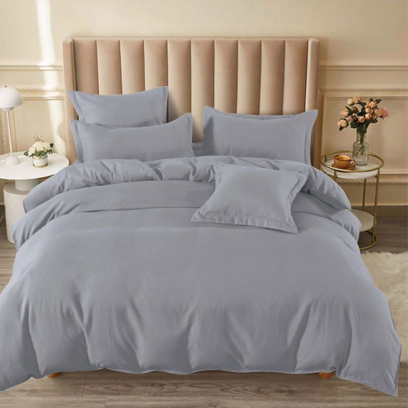 Lenjerie de Pat Bumbac Finet cu Elastic – Set 6 Piese, Moale și Confortabil, COD: 2148-SI (copie)