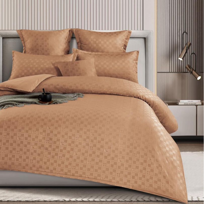 Lenjerie de Pat Bumbac Finet de Lux cu Elastic – Set 6 Piese | Confort, Stil si Fixare Perfecta | COD 0370-SI