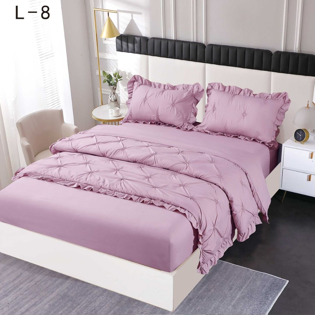 Lenjerie de pat finet deluxe cu elastic – 4 piese | 0190-SE
