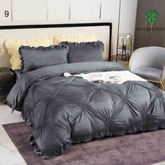 Lenjerie de pat catifea – 4 piese | 0230-SE
