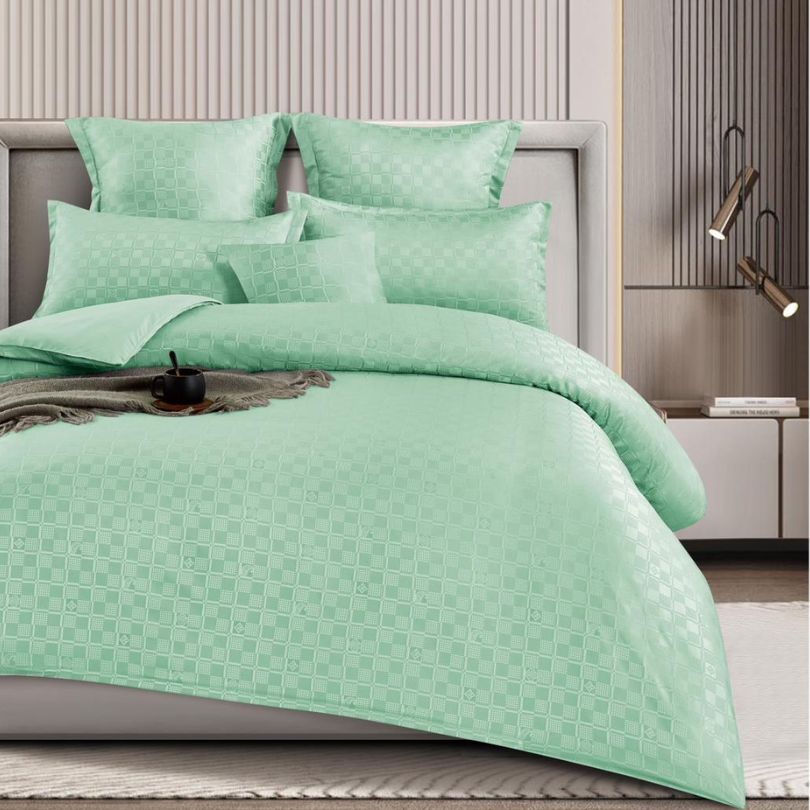 Lenjerie de Pat Bumbac Finet de Lux cu Elastic – Set 6 Piese | Confort, Stil si Fixare Perfecta | COD 0367-SI