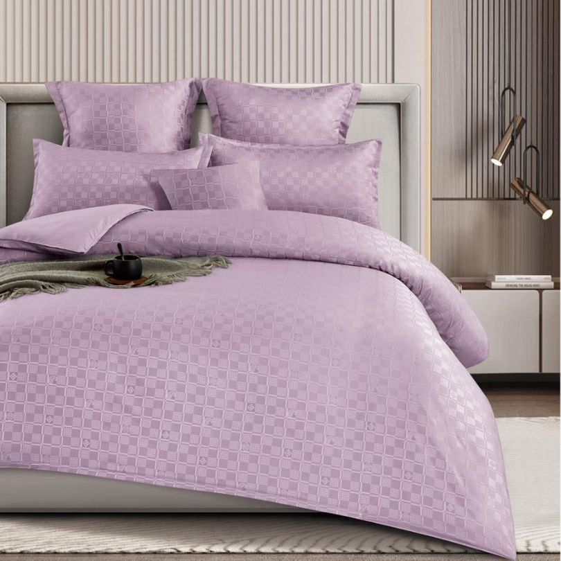 Lenjerie de Pat Bumbac Finet de Lux cu Elastic – Set 6 Piese | Confort, Stil si Fixare Perfecta | COD 0368-SI