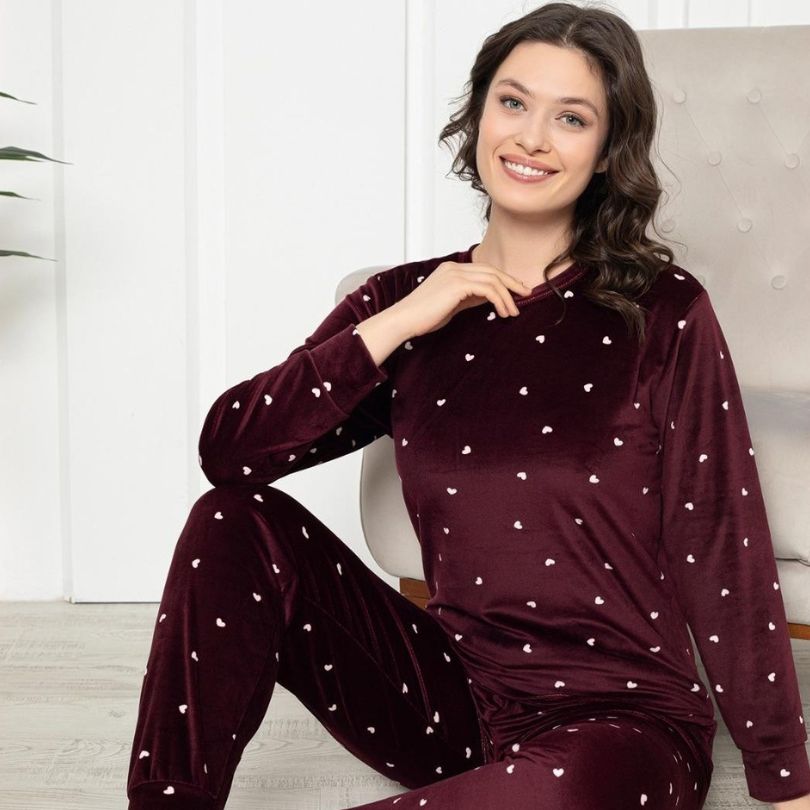 Pijama Dama Catifea|0047-PM