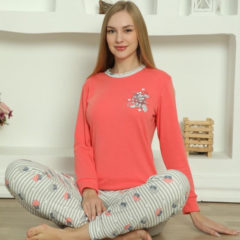 Pijama Dama Bumbac|0054-PM