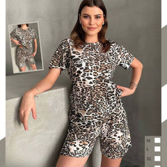 Pijama Dama – Set Pantaloni Scurti si Tricou | Confort si Stil pentru Vara | COD 7076-PJ