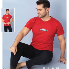 Pijama Barbati – Set Pantaloni Lungi si Tricou | Confort si Stil Pentru Noptile Racoroase | COD 7082-PJ