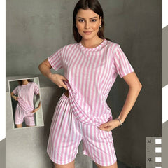 Pijama Dama – Set Pantaloni Scurti si Tricou | Confort si Stil pentru Vara | COD 7078-PJ