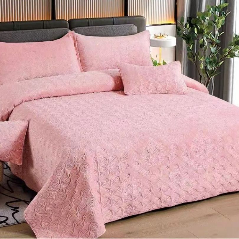 Cuvertura de Pat din Catifea – Set 5 Piese pentru Eleganta si Rasfat in Dormitor | COD 0478-CF