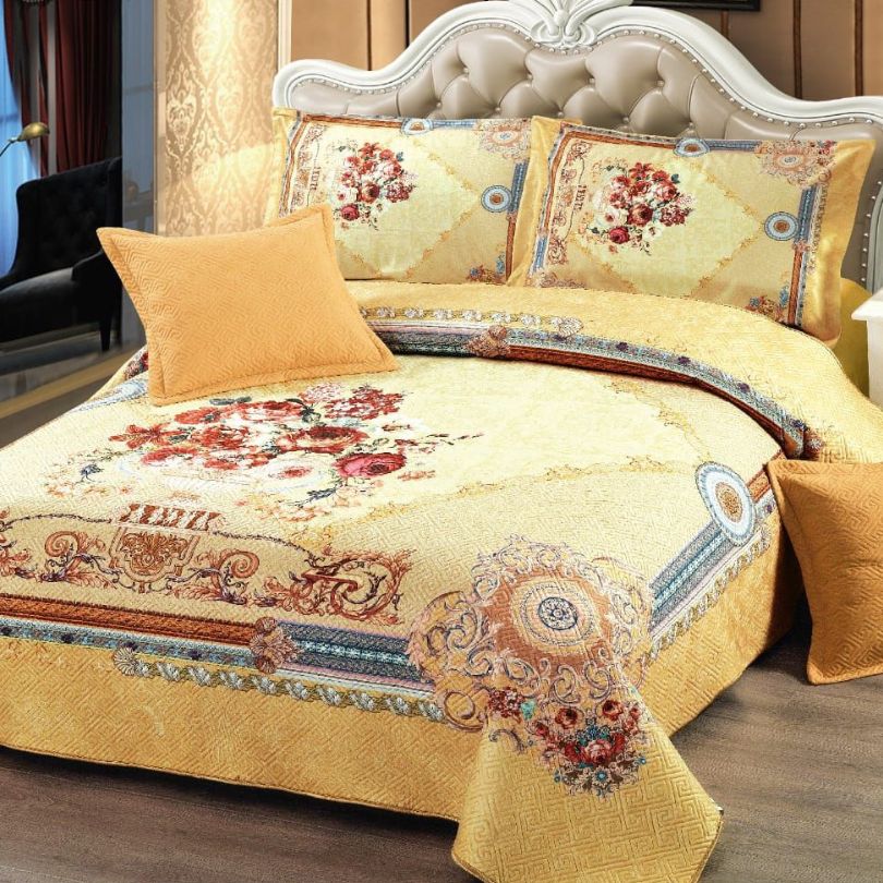 Cuvertura de Pat din Catifea – Set 5 Piese | Eleganta si Rasfat in Dormitor | COD 0482-CF