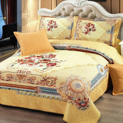 Cuvertura de Pat din Catifea – Set 5 Piese | Eleganta si Rasfat in Dormitor | COD 0482-CF