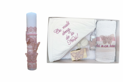 Set botez fete Minnie Fluturaș roz