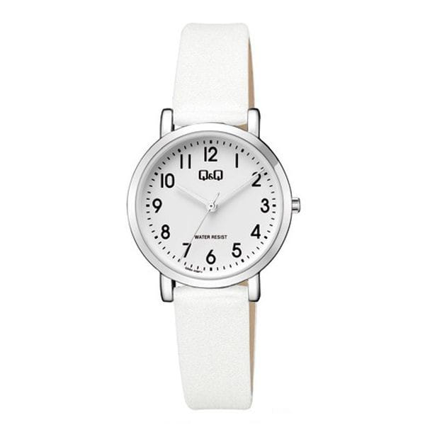 Ceas de dama, curea alba, Q&Q Q58A-008PY