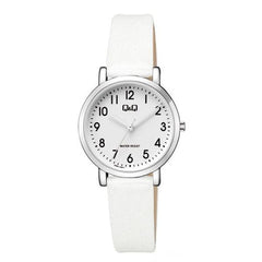 Ceas de dama, curea alba, Q&Q Q58A-008PY