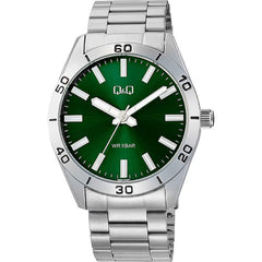 Ceas barbatesc Q&Q argintiu, ecran verde, Q86B-003PY