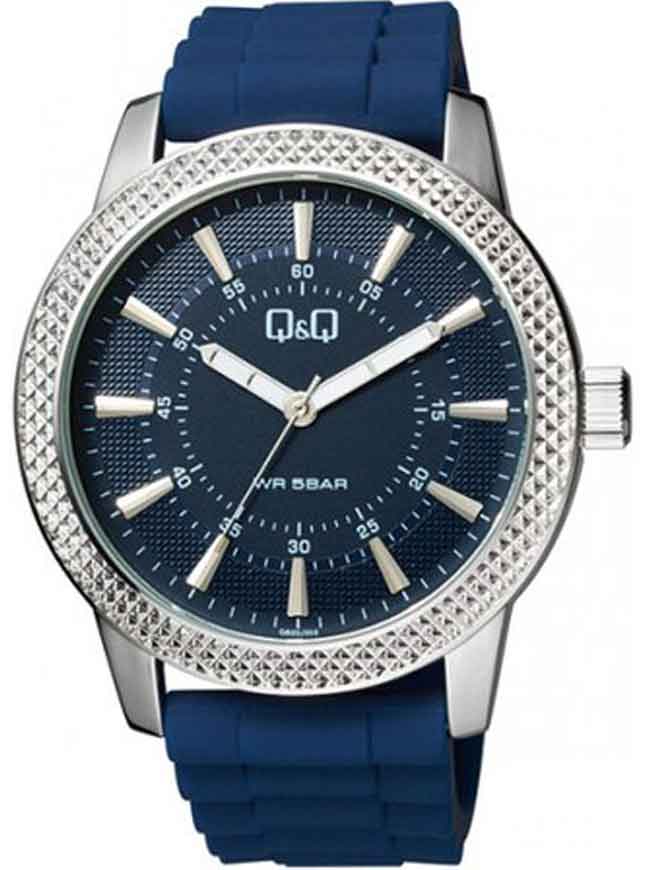 Ceas de mana albastru, barbatesc, Q&Q QB20J302Y