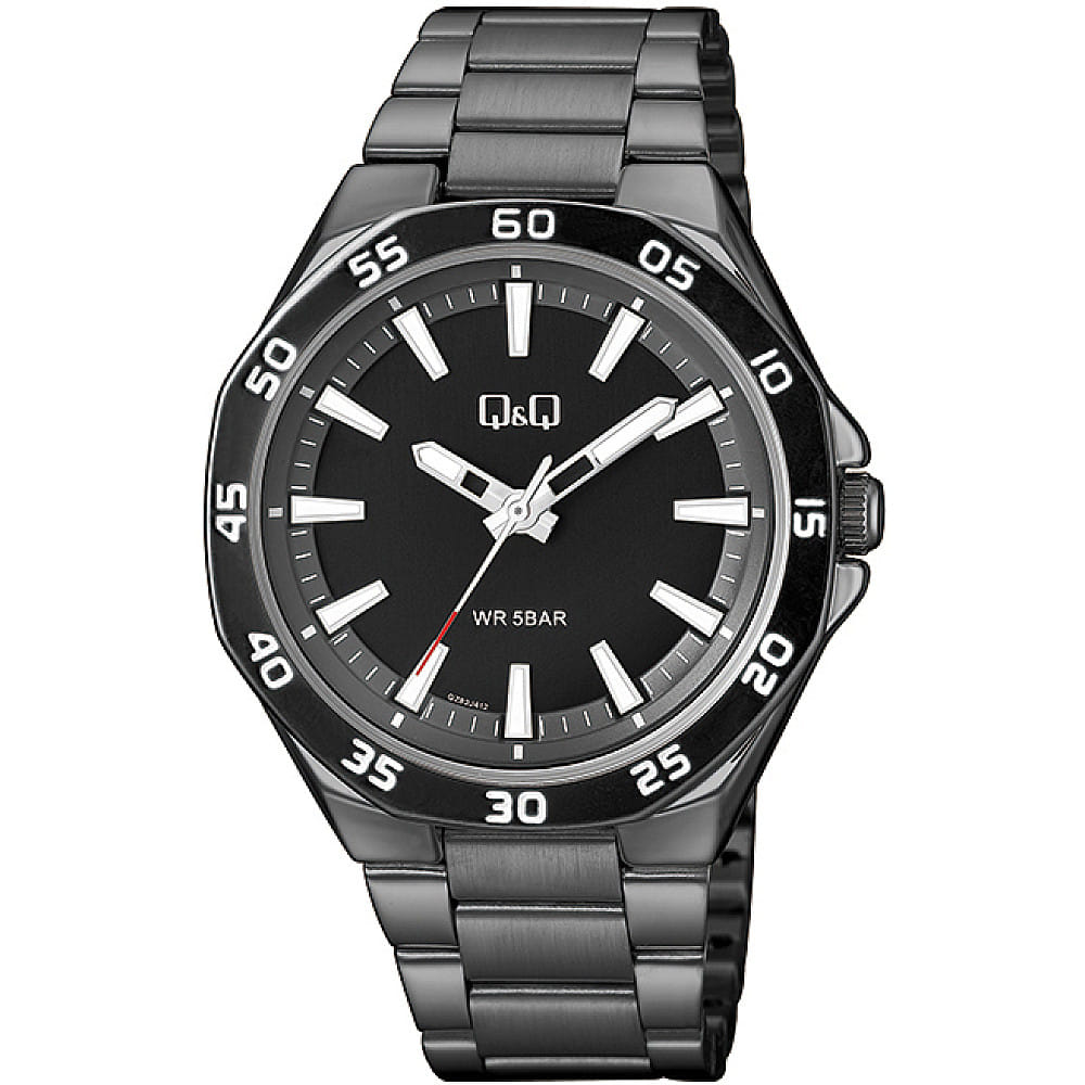 Ceas barbatesc, bratara neagra, Q&Q QZ82J412Y