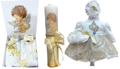 Trusou botez fetita cu lumanare Angelica