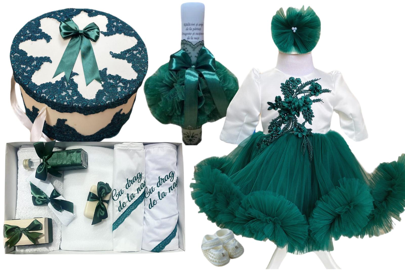 Set botez fete si rochita Happy Leaf