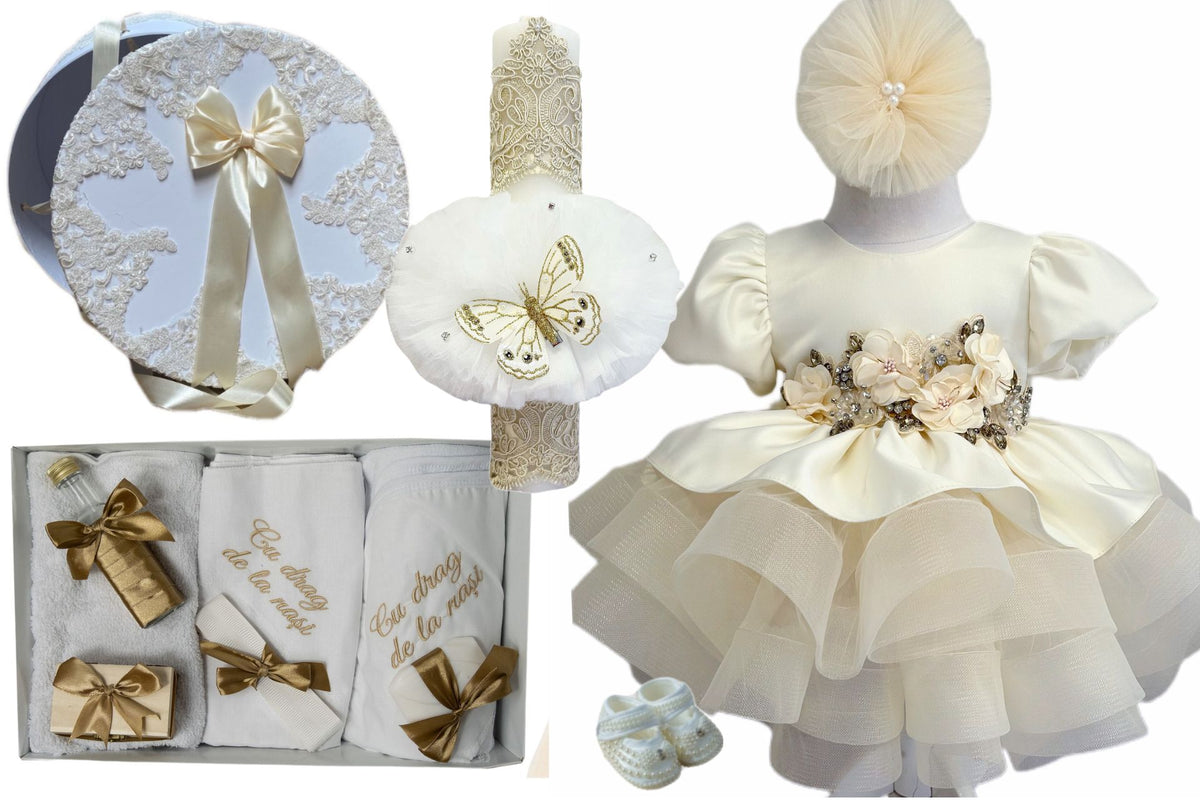 Set botez fete si rochita Miss Butterfly