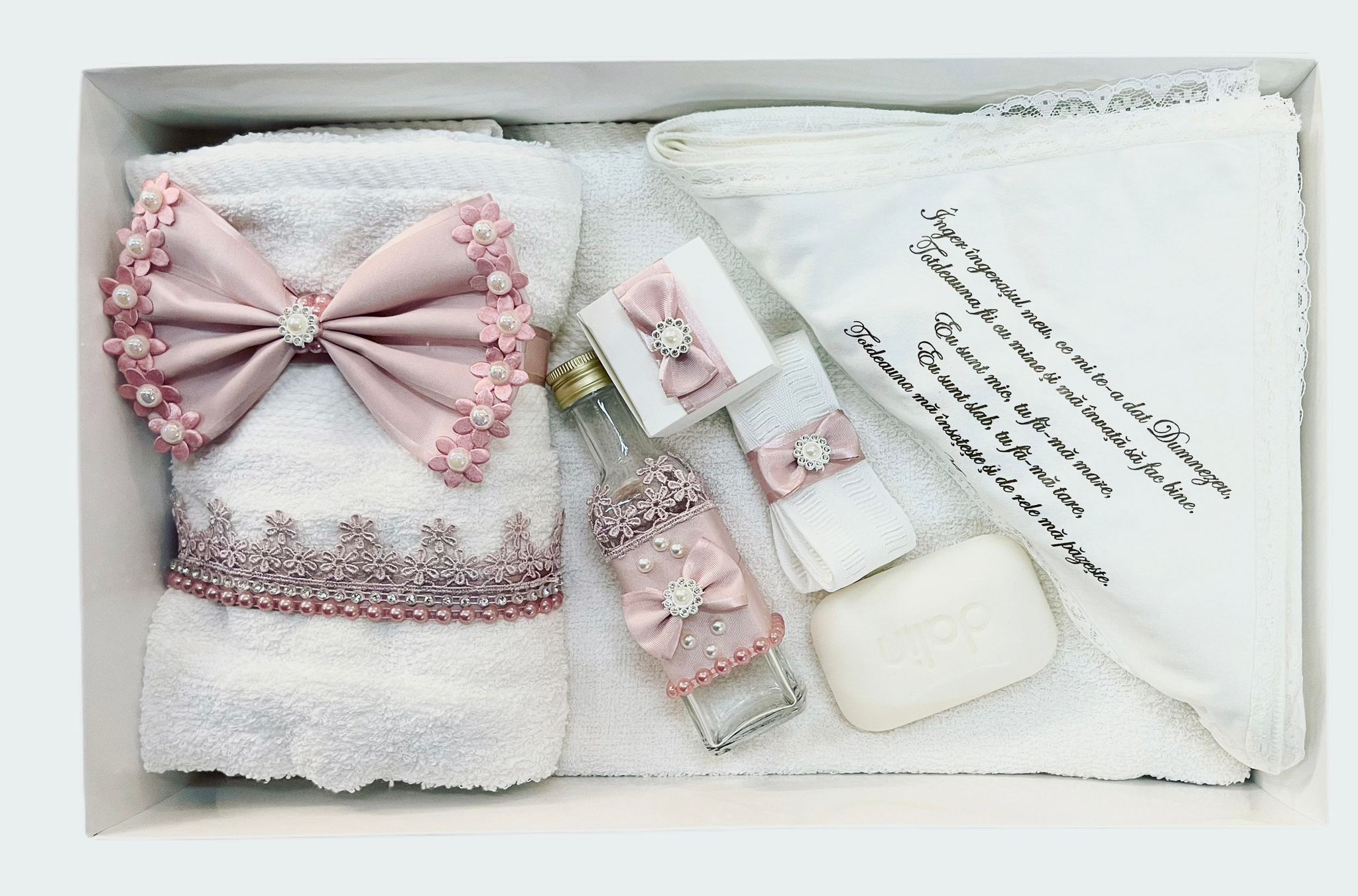 Trusou botez fete – Pink Rose