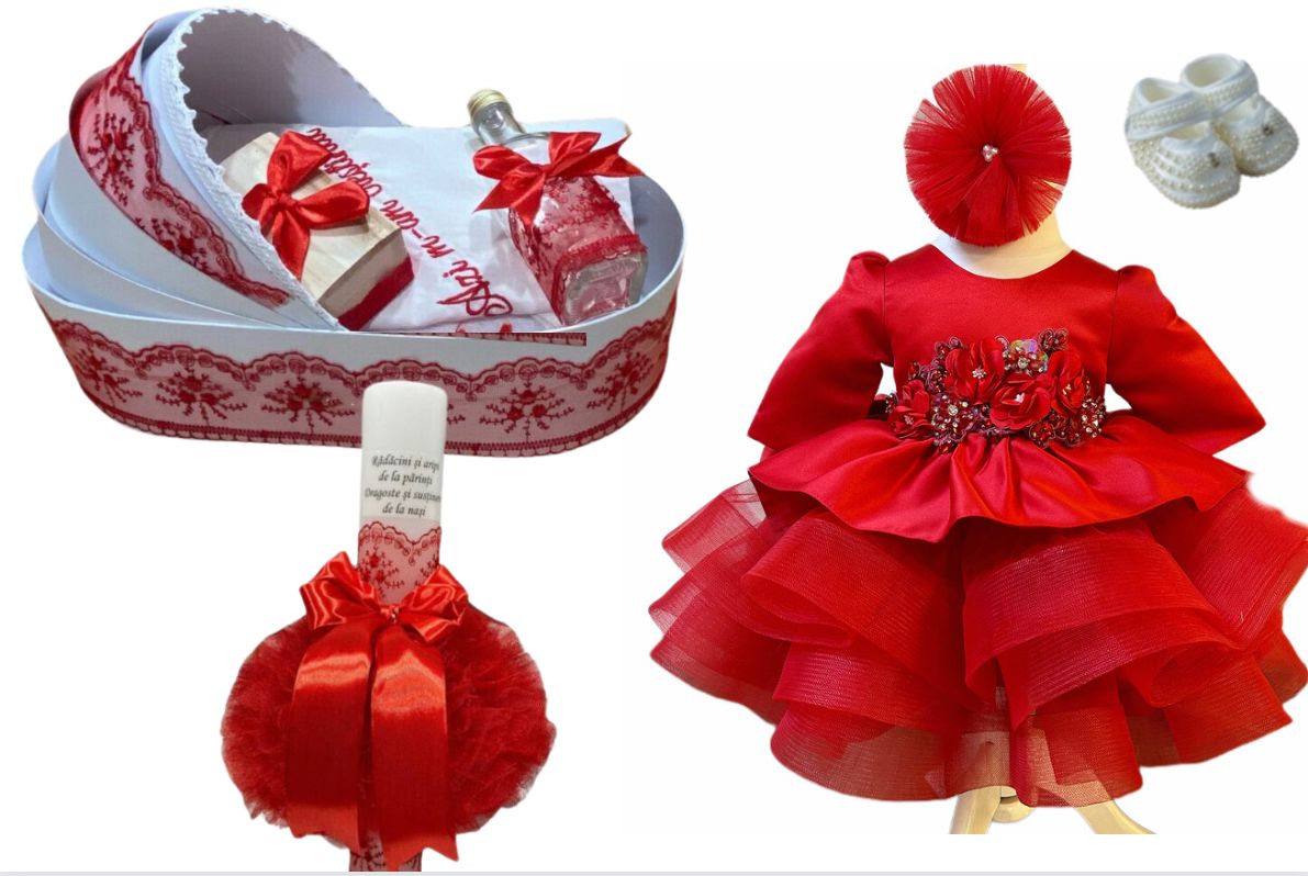 Set botez fete – Red dress