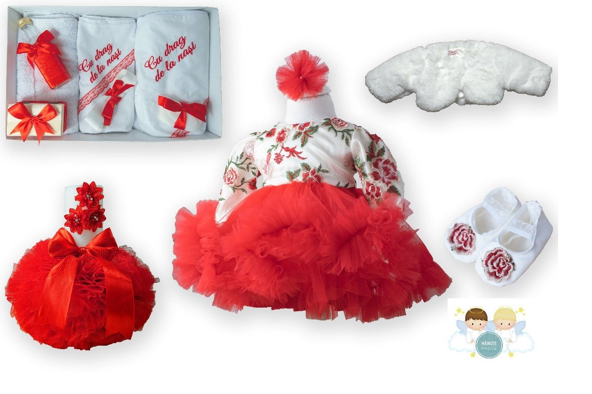 Set Botez Flower cu Blăniță