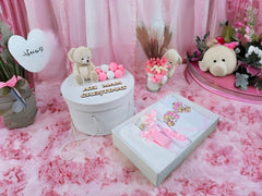 Trusou botez si lumanare Pink Touch
