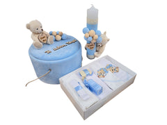 Trusou botez si lumanare Baby Blue Dream