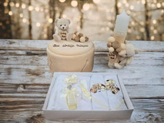 Trusou botez si lumanare Velvet Bear